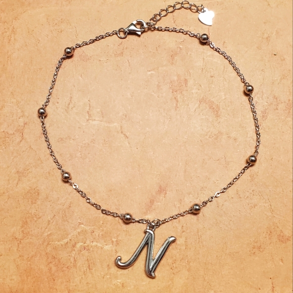 NEW Sterling "N"  Anklet or Bracelet - Picture 3 of 4